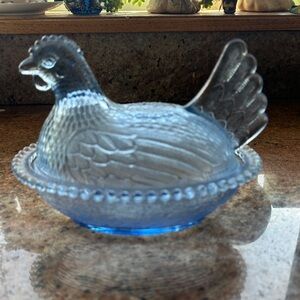 Vintage Indiana glass company “Hen on Nest” covered dish